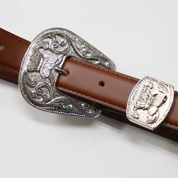 Needles（ニードルス) 平和 バックル ナロー ベルト ブラウン