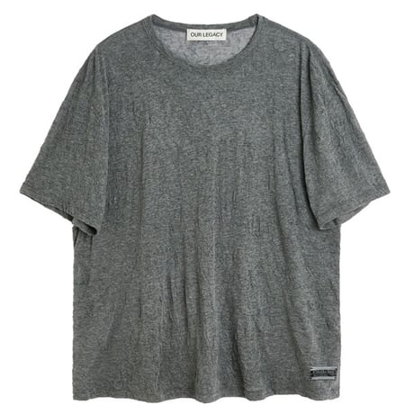 OUR LEGACY（アワー レガシー）"NEW BOX T-SHIRT - Anthracite Crinkle Gauze"