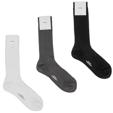 Graphpaper（グラフペーパー）"Graphpaper Rib Socks"