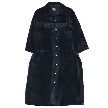 Ladie's /NEEDLES WOMAN（ニードルス ウーマン）"Fringe Open Collar Shirt Dress - Rayon Corduroy"