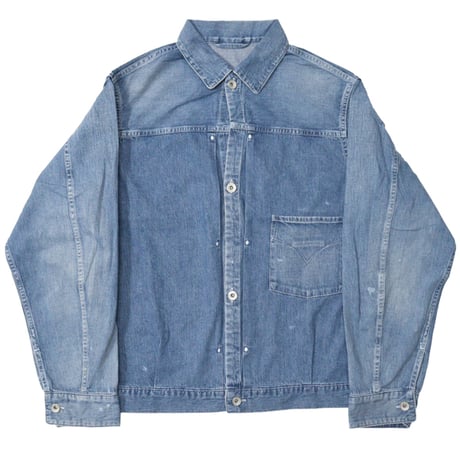 MAATEE&SONS（マーティーアンドサンズ）"LIGHT OZ DENIM PLEATED BLOUSE"