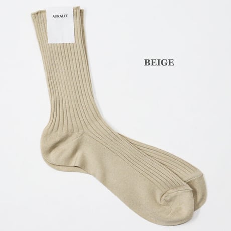 AURALEE（オーラリー）"GIZA HIGH GAUGE SOX"