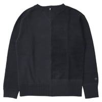 Nigel Cabourn（ナイジェルケーボン）"ARMY CREW JERSEY MIX - black"