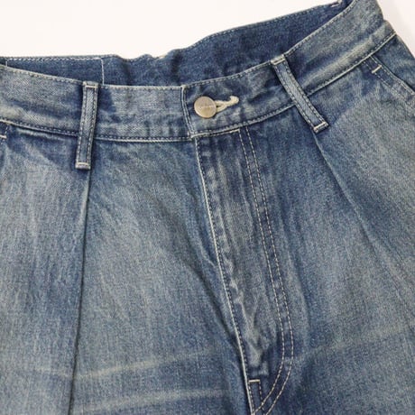 Ladie's / Graphpaper（レディース グラフペーパー）"Selvage Denim Two Tuck Wide Pants - DARK FADE"