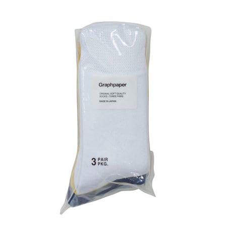 Graphpaper（グラフペーパー）"Graphpaper 3-Pack Socks - assort"