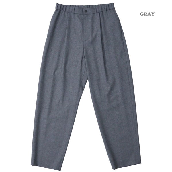 新品 ATON ATON WOOL TROPICAL TAPERED PANTS ATON Wool Tropical Tapered Easy Pants Top Gray