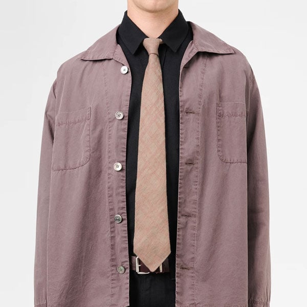 OUR LEGACY レザー ネクタイ OUR LEGACY | TIE / BLACK REAL FAKE LEATHER ビーガンレザー