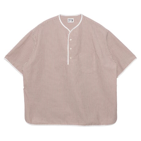 HENLEY NECK DEPARTMENT（ヘンリーネック デパートメント）"Allen - SIDOGRAS MAROON SEERSUCKER"