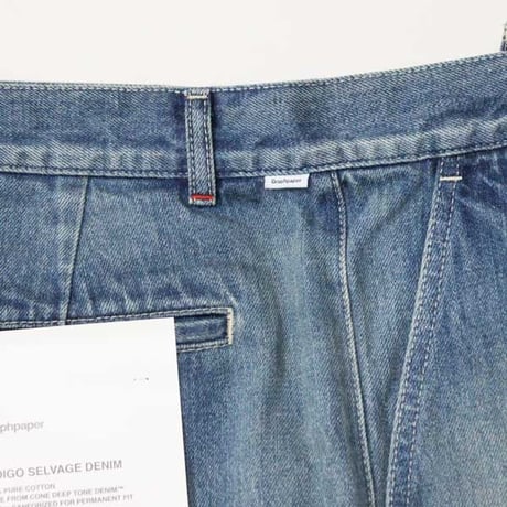 Graphpaper（グラフペーパー）"Selvage Denim Two Tuck Pants - DARK FADE"