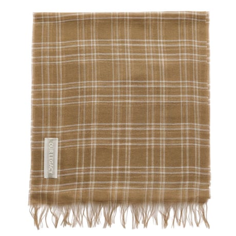 UR LEGACY（アワー レガシー）"COTTAGE SCARF - Walnut Grid Sparse Tencel"