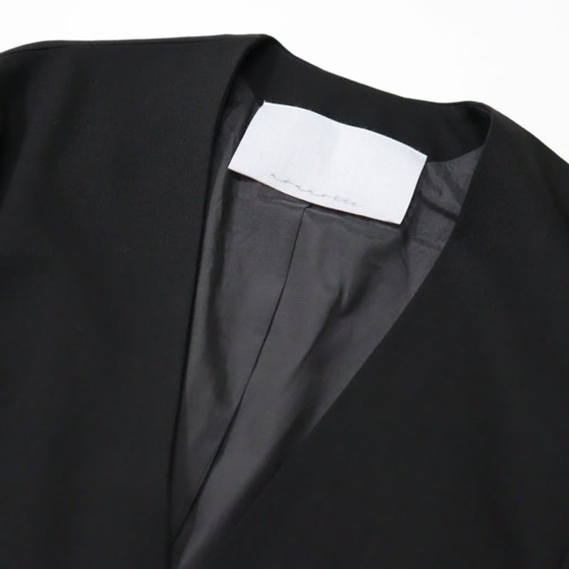 nonnotteノノット　 ノーカラージャケット 黒 nonnotte＞ Draping No Collar N Jacket/ノーカラー ジャケット