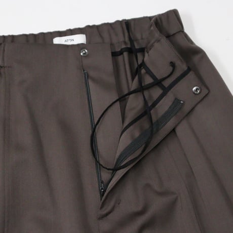 Ladie's / ATON（レディース エートン）"WOOL SATIN STRETCH EASY PANTS"