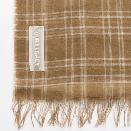 UR LEGACY（アワー レガシー）"COTTAGE SCARF - Walnut Grid Sparse Tencel"