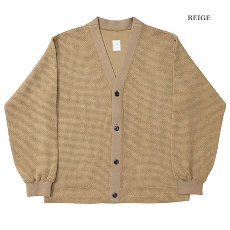 KICS DOCUMENT.（キクスドキュメント）"1/4 GG PE CARDIGAN"