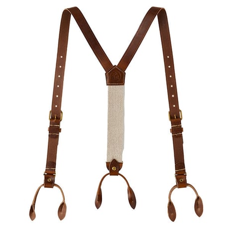 Nigel Cabourn（ナイジェルケーボン）"LEATHER SUSPENDER PEAT LABEL"