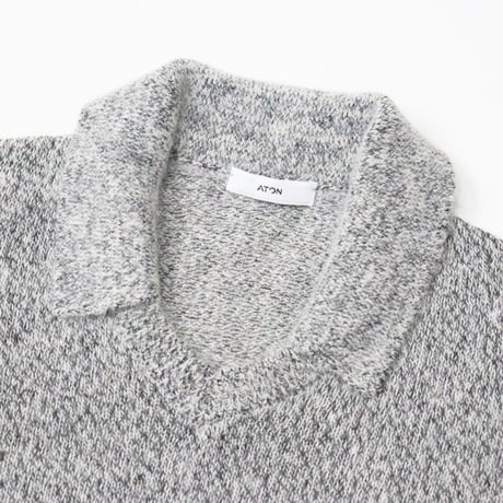 Ladie's / ATON（レディース エートン）"ALPACA SILK POLO SWEATER"