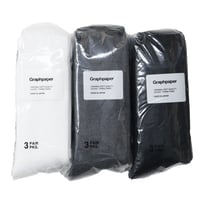 Graphpaper（グラフペーパー）"Graphpaper 3-Pack Socks"