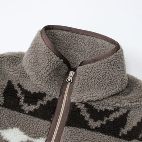South2 West8 （サウスツーウエストエイト）"Piping Jacket - Poly Boa Jacquard"