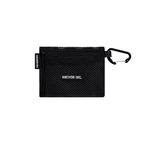 【通販・店頭限定販売】ANCHOR INC.（アンカーインク）"BOLD LOGO MINI MESH POUCH WITH CARABINER"