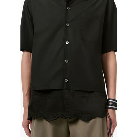OUR LEGACY（アワー レガシー）"EVERY SHIRT SHORTSLEEVE - Void Black Fine Poplin"