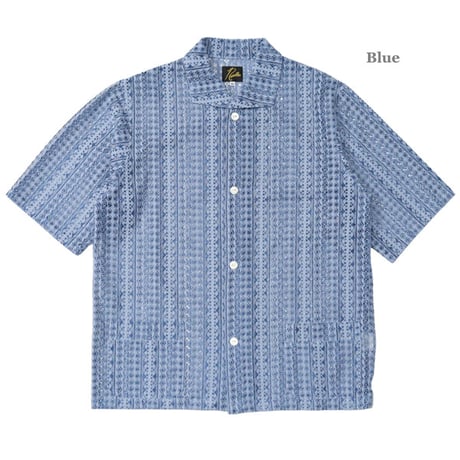 NEEDLES（ニードルス）"S/S Widespread Collar Shirt - Raschel Lace"