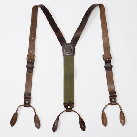 Nigel Cabourn（ナイジェルケーボン）"LEATHER SUSPENDER PEAT LABEL"