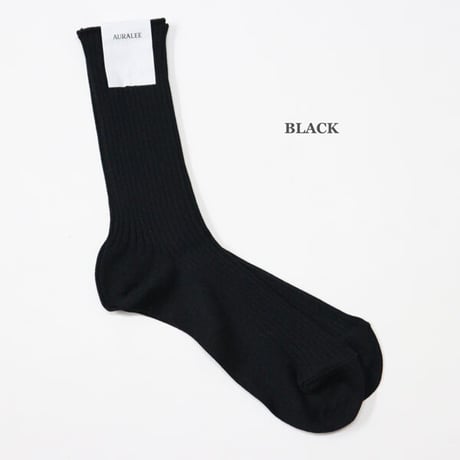 AURALEE（オーラリー）"GIZA HIGH GAUGE SOX"