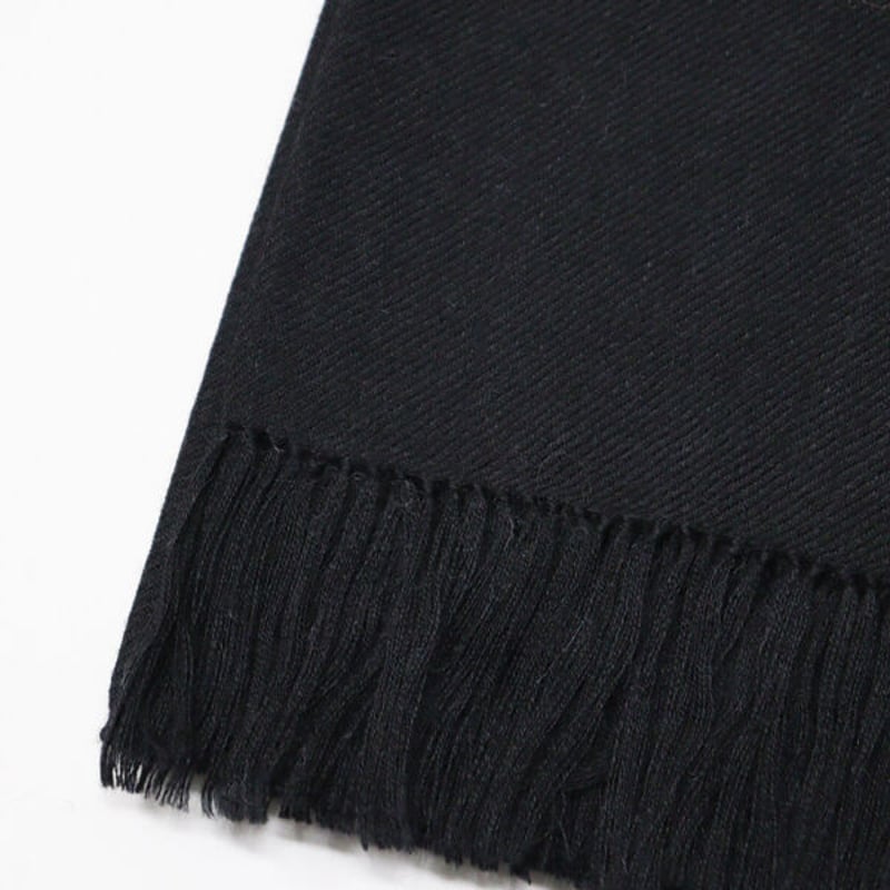 INOUE BROTHERS baby alpaca マフラー　黒 THE INOUE BROTHERS Brushed Scarf アルパカ マフラー