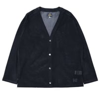 NEEDLES（ニードルス）"V-Neck Cardigan - Flocked Stripe Lace"