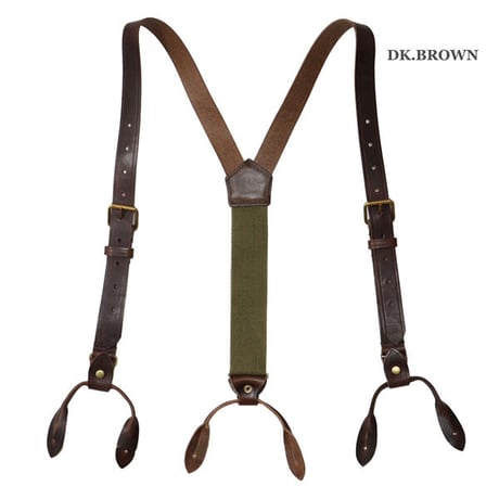Nigel Cabourn（ナイジェルケーボン）"LEATHER SUSPENDER PEAT LABEL"
