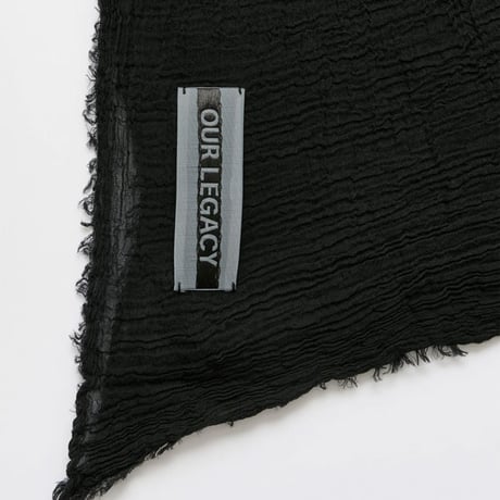 OUR LEGACY（アワー レガシー）"COTTAGE SCARF - Black Crinkle Cotton"
