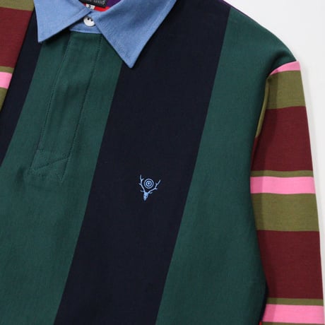 South2 West8 （サウスツーウエストエイト）"Rugger Shirt - Cotton Plainstitch / Crazy Pattern B"