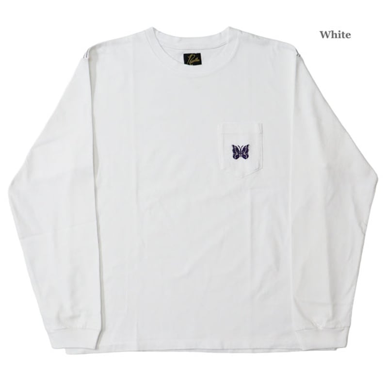 L/S Pocket Tee （NEEDLES） ブラック L Needles 新品 ニードルズ NEEDLES EMB. POCKET TEE ポケット T