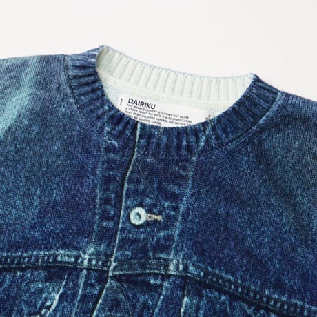 DAIRIKU（ダイリク）"Tuck In Denim Transcription Knit"