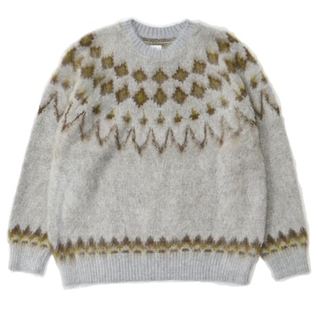 South2 West8 （サウスツーウエストエイト）"Mohair Crew Neck Sweater - Nordic Skull"
