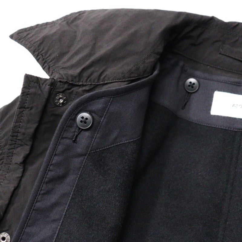 ATON（エートン)AIR WEATHER FIELD COATサイズ06 ATON Black Air Weather Field Coat ATON