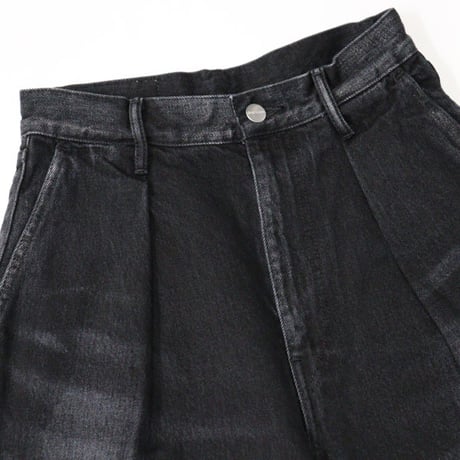 Ladie's / Graphpaper（レディース グラフペーパー）"Selvage Denim Two Tuck Wide Pants - DARK FADE"