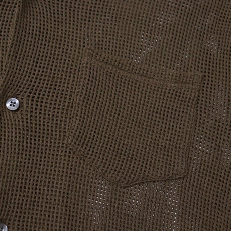 South2 West8 （サウスツーウエストエイト）"S/S Open Collar Shirt - Cotton Mesh"