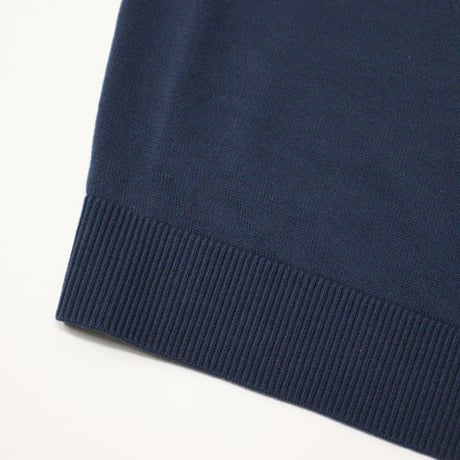 ATON（エートン）"FINE ICE COTTON SKIPPER POLO SWEATER"