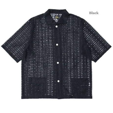 NEEDLES（ニードルス）"S/S Widespread Collar Shirt - Raschel Lace"