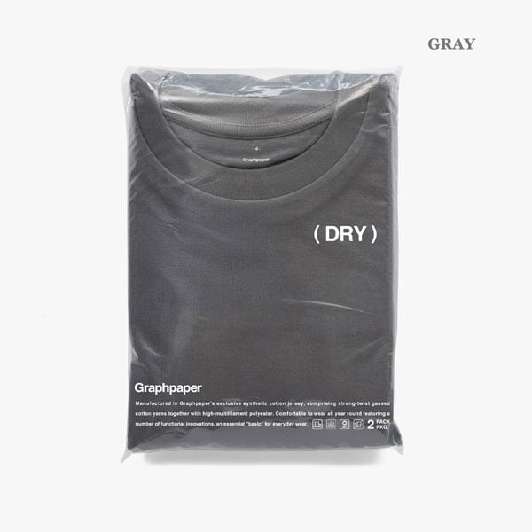 Graphpaper DRY2-PackCrewNeckTee GRAY 1枚 Graphpaper（グラフペーパー）
