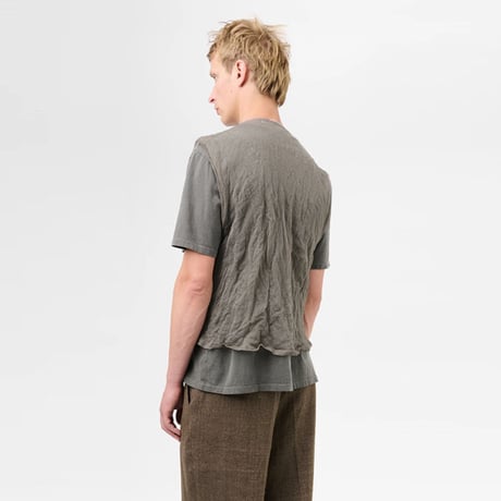 OUR LEGACY（アワー レガシー）"CRUSH VEST - Ash Silk Steel"