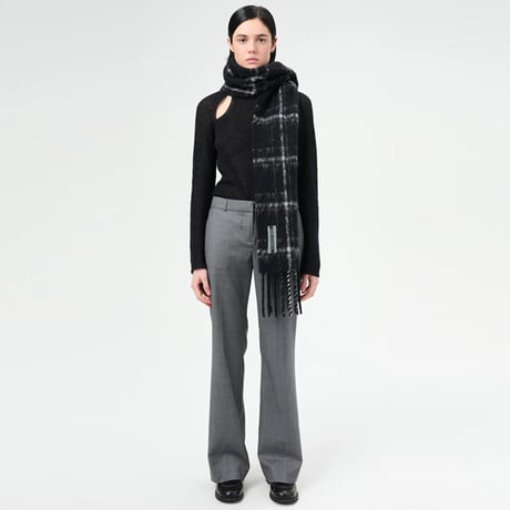 OUR LEGACY（アワー レガシー）"ESTATE SCARF - Black Fuzzy Alpaca Check"