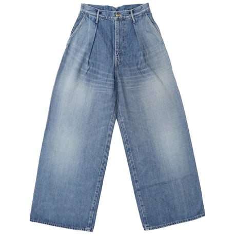Ladie's / Graphpaper（レディース グラフペーパー）"Selvage Denim Two Tuck Wide Pants - LIGHT FADE"