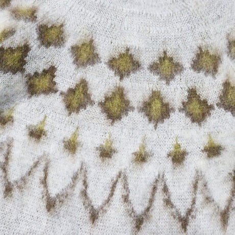 South2 West8 （サウスツーウエストエイト）"Mohair Crew Neck Sweater - Nordic Skull"