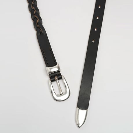 OUR LEGACY（アワー レガシー）"2 CM BRAIDED BELT - Black Leather"