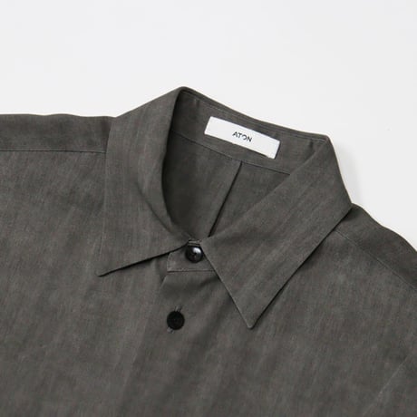 Ladie's / ATON（レディース エートン）"VISCOSE TWILL HALF SLEEVE SHIRT"