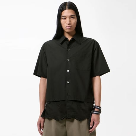 OUR LEGACY（アワー レガシー）"EVERY SHIRT SHORTSLEEVE - Void Black Fine Poplin"
