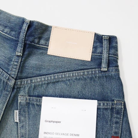 Ladie's / Graphpaper（レディース グラフペーパー）"Selvage Denim Two Tuck Wide Pants - DARK FADE"