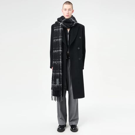 OUR LEGACY（アワー レガシー）"ESTATE SCARF - Black Fuzzy Alpaca Check"